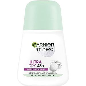 Garnier Anti-transpirant, intensieve bescherming tegen lichaamsgeur en okselzweet, tot 48 uur werking, Mineral UltraDry, 1 x 50 ml