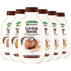 Garnier Loving Blends Kokosmelk & Macadamia Shampoo Voordeelverpakking - Normaal tot Droog Haar - 6 x 300ml