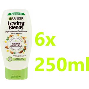 Garnier Loving Blends Voedende Amandelmelk Hydraterende Conditioner Voordeelverpakking - Lichtdroog Haar - 6 x 250ml