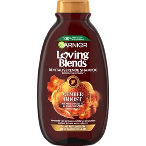 Garnier Loving Blends Shampoo Gember Boost Slap, futloos en beschadigd haar - 300 ml