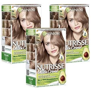 Garnier Nutrisse Permanente verzorgende haarverf met voedende fruitoliën, kleuring met 8 weken houding, ultra crème tint, 6,03 Natural Golden Dark Blonde