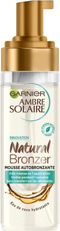 Garnier Ambre Solaire Self Tan Mousse - Zelfbruiner voor Lichaam & Gezicht met Hydraterend Kokoswater - 200ml