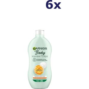 6x Garnier Body Lotion 400ml Intense 7 Days Mango Droge Huid