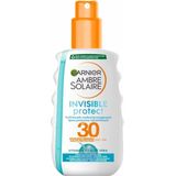 Garnier Ambre Solaire Invisible Protect Refresh Transparente Zonnebrandspray SPF 30 - Aloë Vera & Vitamine E - 200ml