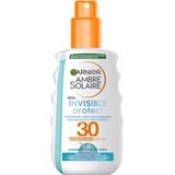 6x Garnier Ambre Solaire Invisible Protect Transparante Zonnebrandspray SPF 30 200 ml