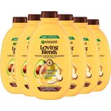 Garnier Loving Blends Avocado Olie & Shea Boter Intens Voedende Shampoo Voordeelverpakking - Zeer Droog, Pluizig Haar - 6 x 600ml