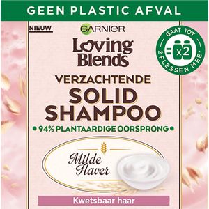 Garnier Loving Blends Milde Haver Verzachtende Solid Shampoo Bar - Kwetsbaar haar - 60g