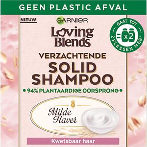 Garnier - Loving Blends - Milde Haver Shampoo Bar - 60 gr