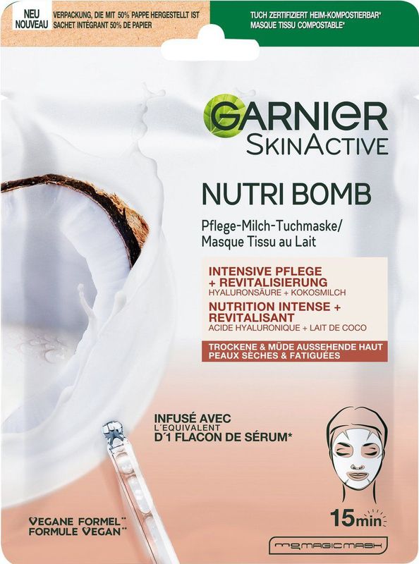 Garnier - Skinactive - Face Masker - Kokosnoot - 1 stuk