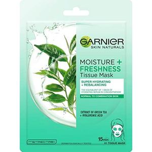 Garnier Skin Naturals Moisture+Freshness Super Hydraterende Reinigings Textiel Masker voor Normale tot Gemengde Huid 28 gr