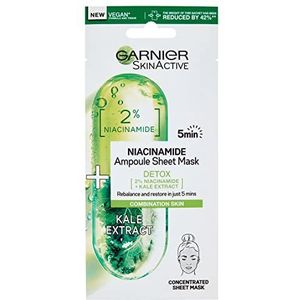 Garnier SkinActive Ampul Tissue Masker met Boerenkool & Niacinamide - 1 stuk