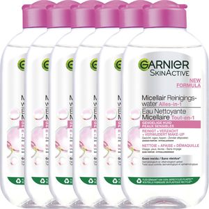 6x Garnier SkinActive Micellair Reinigingswater voor Gevoelige Huid 200 ml