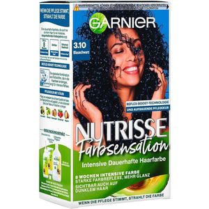 Garnier - Nutrisse Kleursensation - Haarverfset - Blauwzwart - 6 Toepassingen