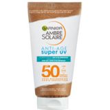 Garnier Ambre Solaire Anti-Droogheid Super UV Zonnebrand Met Glycerine - Voor Gezicht - SPF50 - 50ml