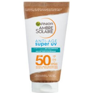 Garnier Ambre Solaire Anti-Age Super UV Zonnebrand - Voor Gezicht - SPF50 - 50ml