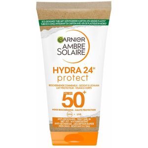 Garnier Ambre Solaire Reisformaat Zonnemelk met Karitéboter SPF 50 - Beschermende Zonnebrand Tegen Uitdroging - 50ml