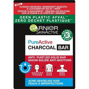 PureActive Charcoal Anti-Puistjes Solid Bar Reiniger acné gevoelige huid 100 gr