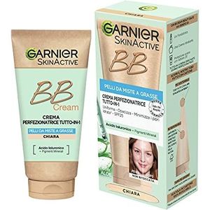 Garnier BB Cream Matterende SkinActive, voor een gelijkmatige en matte huid, natuurlijke look, verrijkt met hyaluronzuur, aloë vera en minerale pigmenten, SPF 25, kleurtinten: medium