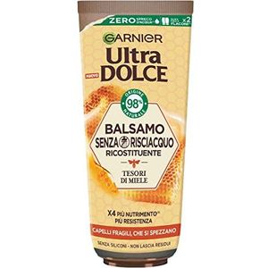 Garnier Ultra Dolce Balsamo No Restoration Honingtesters, aanvullen en beschermen voor fragiele en neigers om uit te sterven, met Miele D'Acacia & Api Wax, 200 ml