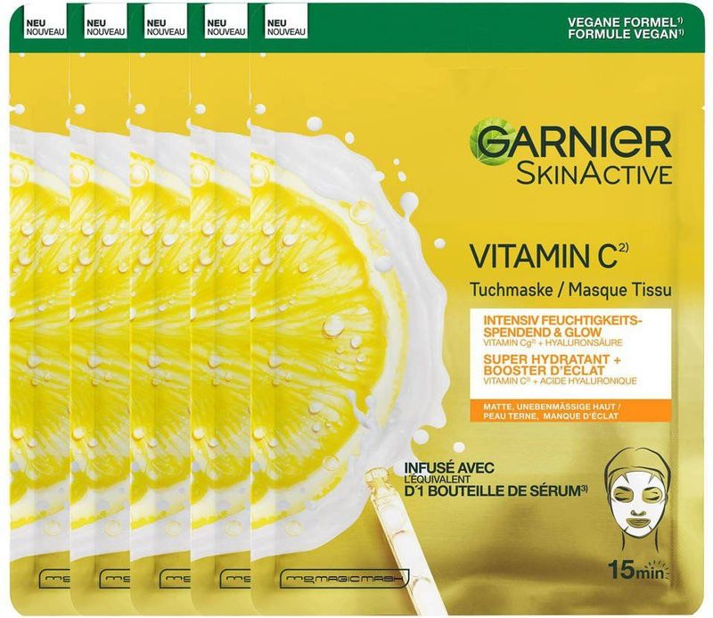 20x Garnier SkinActive Vitamine C Sheet Masker