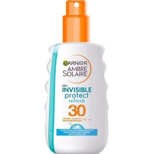 Garnier Ambre Solaire Invisible Protect Refresh, zonnebrandspray met LSF30, onzichtbare en waterdichte zonnemelk met verkoelend effect, 1 x 200 ml