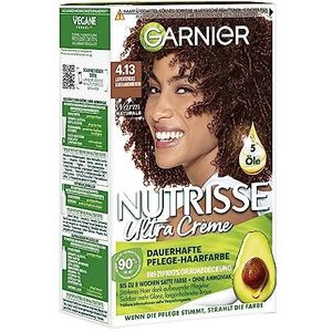 Garnier Nutrisse Ultra Creme Haarverf, langdurig, 4.13, lichtbruin, bedekt tot 100% van het grijze haar
