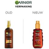 Garnier Ambre Solaire Zonnebrand Olie SPF 15 - Beschermende olie voor tanning - 150 ml