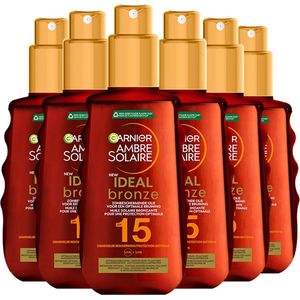 Garnier Ambre Solaire Zonneolie SPF 15 - 6 x 150 ml Voordeelverpakking