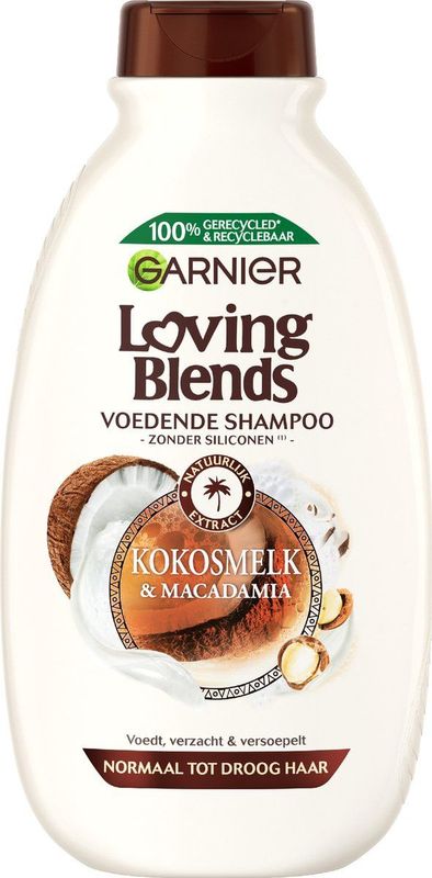 Garnier - Loving Blends - Shampoo - Kokosmelk & Macadamia - Voor Normaal tot Droog Haar
