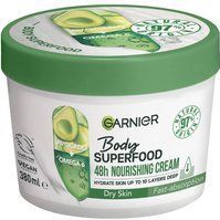 Garnier Nährende Körperpflege für trockene Haut, Body Butter mit Avocado und Omega 6, Für bis zu 48 Stunden Feuchtigkeit, Body Superfood, 1 x 380 ml