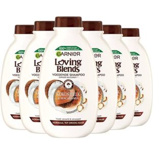 Garnier Loving Blends Kokosmelk en Macadamia shampoo - 6 x 300 ml - voordeelverpakking