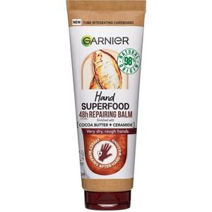 Garnier Vegan Hand Superfood, Repairing Hand Cream with Cocoa and Ceramide for Very Dry, Rough Hands 75ml