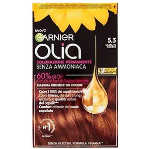 Garnier Olia Haarfarbe, ohne Ammoniak, deckt weißes Haar, Goldbraun