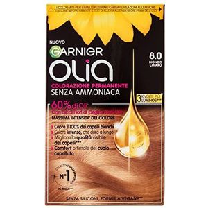 Garnier Haarverf Olia 8.0 Lichtblond, 1 Stuk