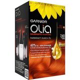 Garnier Olia Haarkleuring, intensief koper 7.4, bevat 60%, 3-pack (3 x 1 stuks)