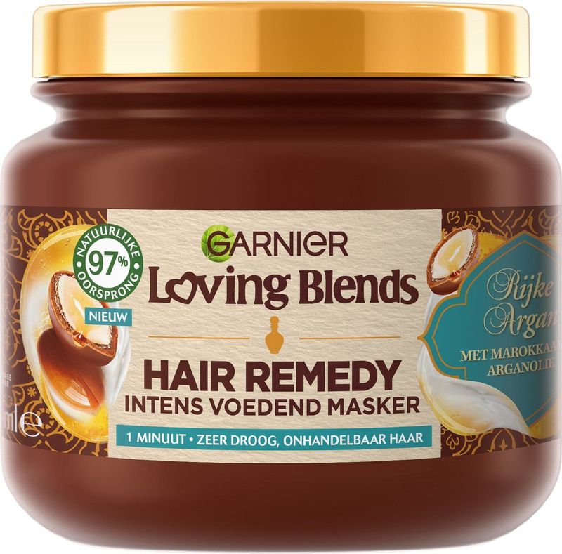 Loving Blends Masker Rijke Argan Zeer droog, Onhandelbaar haar 340 ml
