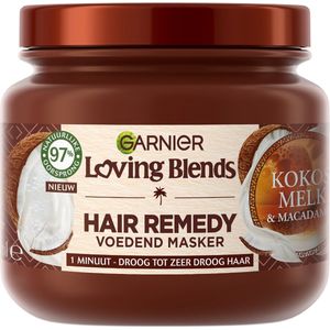 1+1 gratis: Garnier Loving Blends Kokosmelk en Macadamia Haarmasker 340 ml