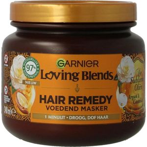 Garnier Loving Blends - Masker - Argan & Cameliaolie - Droog en Dof Haar - 340 ml