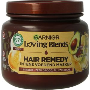 Garnier Loving Blends - Masker - Avocado Olie & Shea Boter - Droog of Pluizig Haar - 340 ml