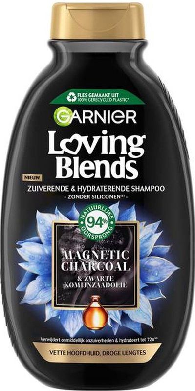 Loving Blends Shampoo Magnetic Charcoal Vette hoofdhuid & droge lengtes 300 ml