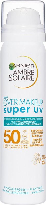 Garnier - Ambre Solaire - Over Make-up Beschermende Mist - Transparant - SPF 50