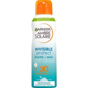 Garnier Ambre Solaire Invisible Protect Mist SPF 30 - Zonnebrand spray met Vitamine E + Aloe Vera - 200ml