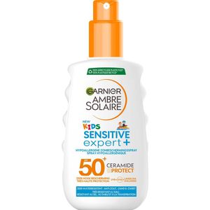 1+1 gratis: Garnier Ambre Solaire Sensitive Expert+ Kids Zonnebrandspray SPF 50+ Ceramide Protect 150 ml