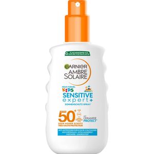 Garnier Ambre Solaire Kids Sensitive Expert+ Zonnebrandspray, voor kinderen, waterdicht en bestand tegen zand, 1 x 150 ml