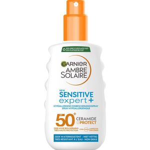 Garnier Ambre Solaire Sensitive Expert Hypoallergene Zonnebrandspray SPF 50+ - Ceramide Protect - 150ml