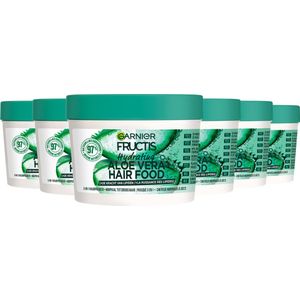 6x Garnier Fructis Hair Food Aloë Vera 3-in-1 Haarmasker 390 ml