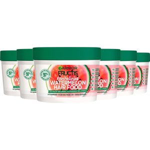 6x Garnier Fructis Hair Food Watermeloen 3-in-1 Haarmasker 390 ml