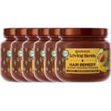 Garnier Loving Blends Avocado Olie & Shea Boter Hair Remedy Haarmasker Voordeelverpakking - Intens Voedend Masker Voor Zeer Droog, Pluizig Haar - 6 x 340ml