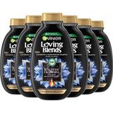 Garnier Loving Blends Magnetic Charcoal Zuiverende & Hydraterende Shampoo Voordeelverpakking - Vette hoofdhuid, Droge lengtes - 6 x 300ml