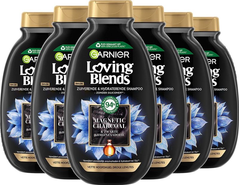 Garnier - Loving Blends - Shampoo - Charcoal - 400ml - Natuurlijke Oorsprong